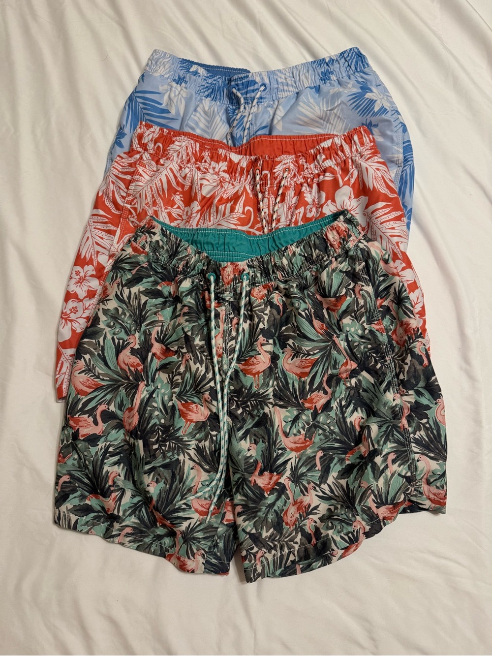 Goodfellow & Co Tropical Print Pull-On Shorts - Blue, Coral, Green